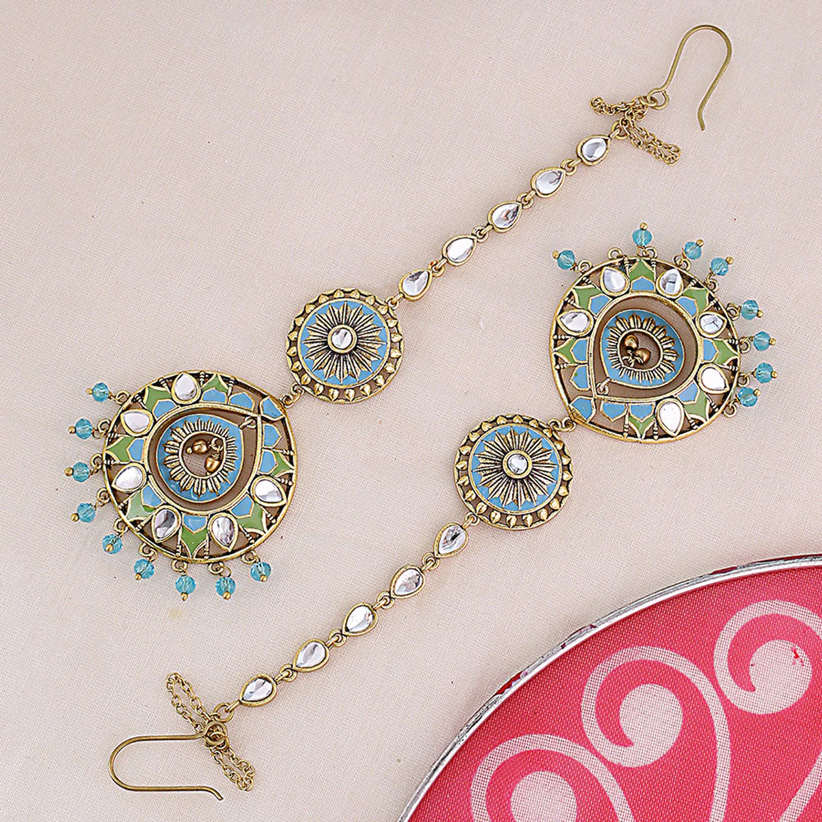 Gwalior Long Drop Sahara Earrings