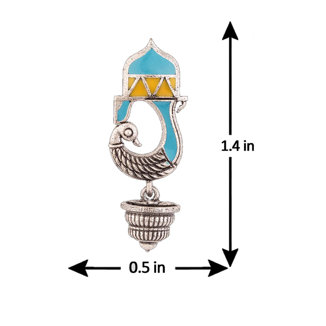 Gwalior Peacock Motif Drop Earrings - Image 5