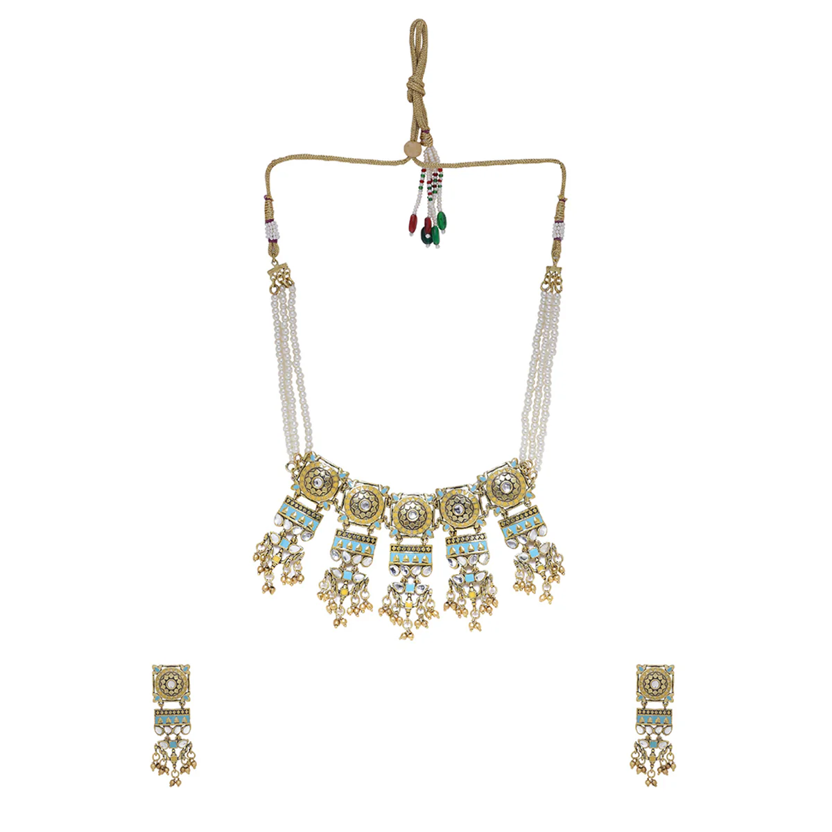 Gwalior Stars Motifs Necklace Set - Image 3