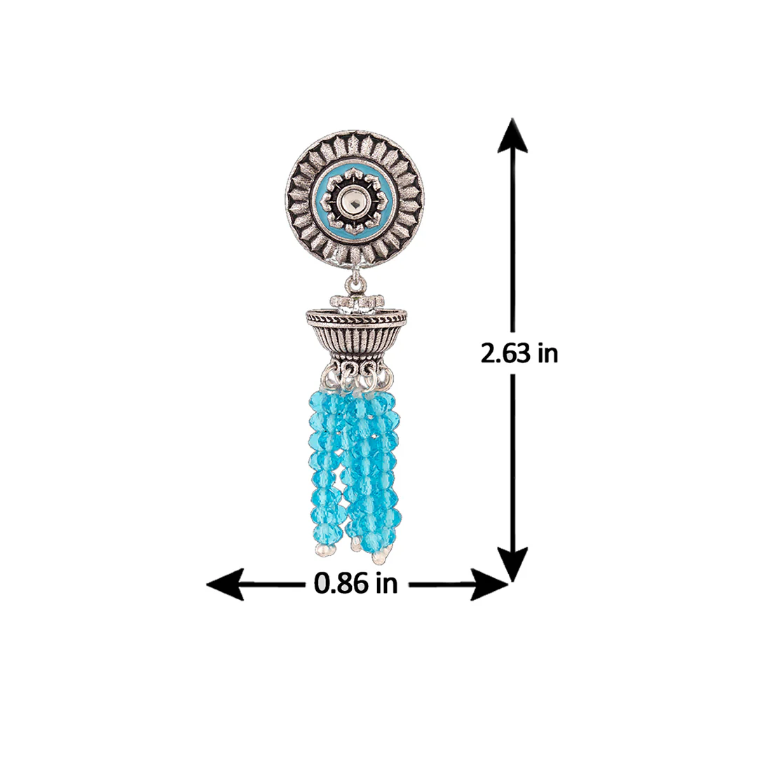 Gwalior Tassels Drop Brass Earrings - Image 5