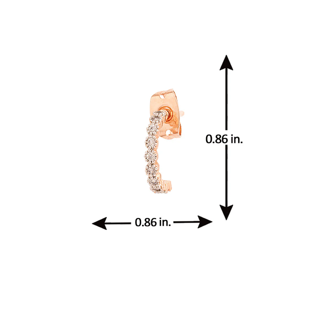 Half Moon Open Style Earrings - Image 5