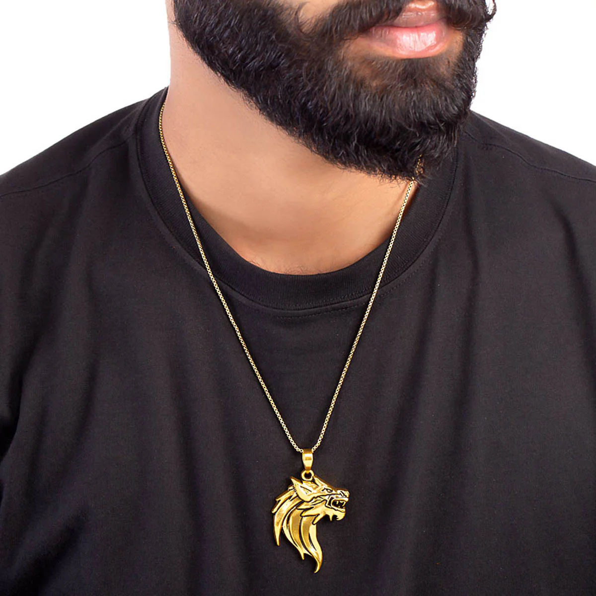 Halloween Collection Men's Wolf Head Pendant - Image 2
