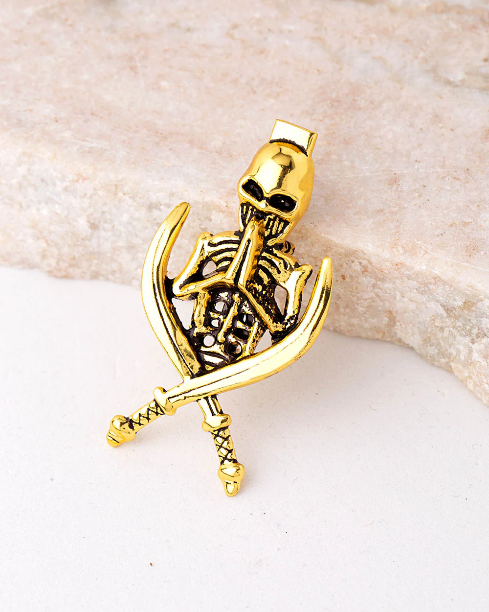 Halloween Collection Skull and Swords Brooch