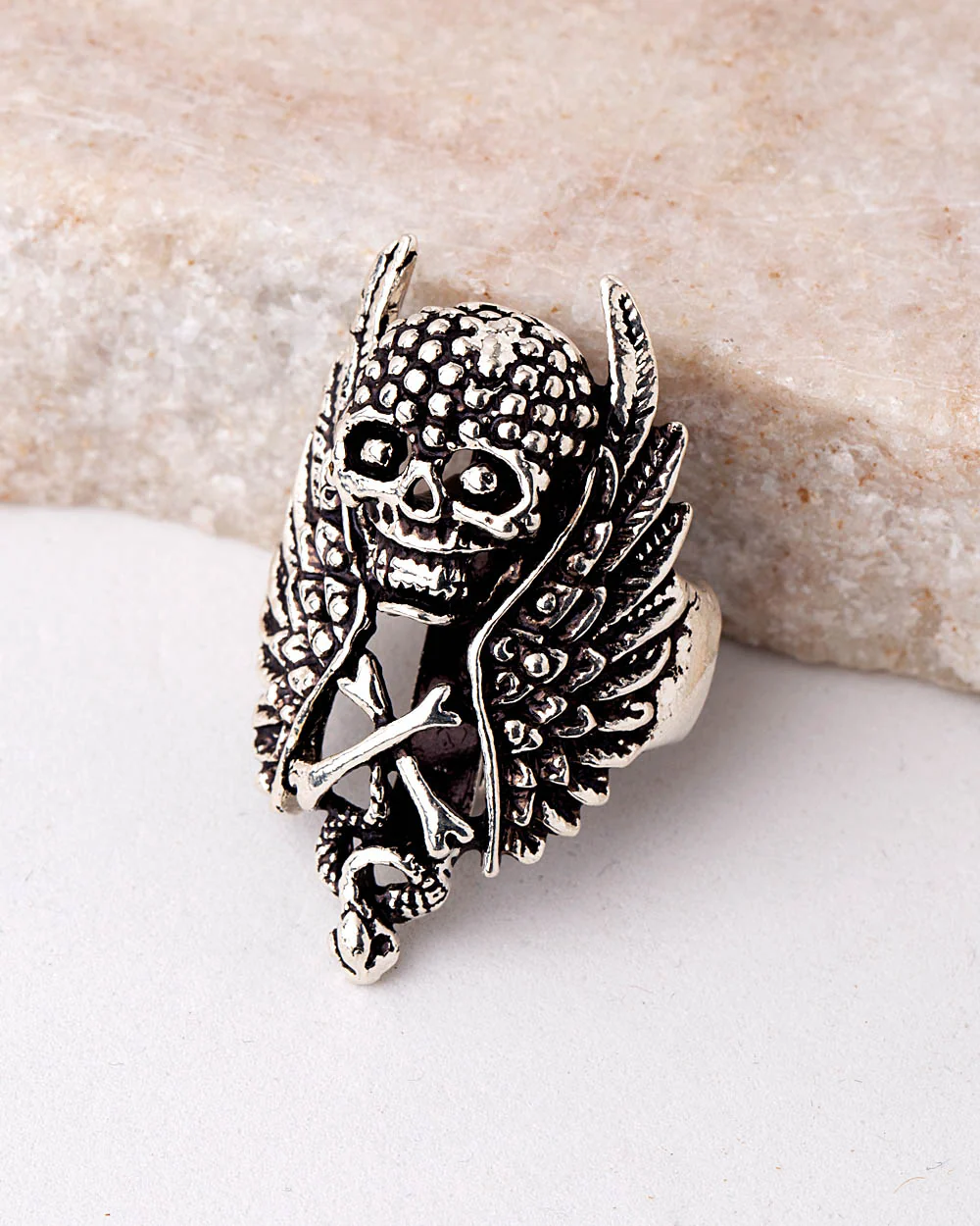 Halloween Collection Skull Bones and Wings Brooch