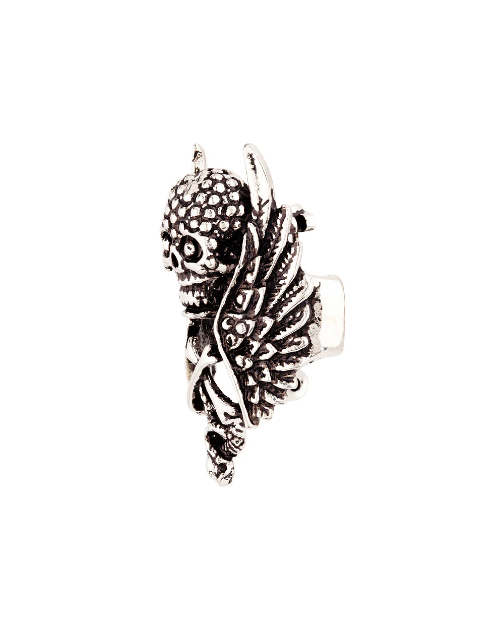 Halloween Collection Skull Bones and Wings Brooch - Image 3