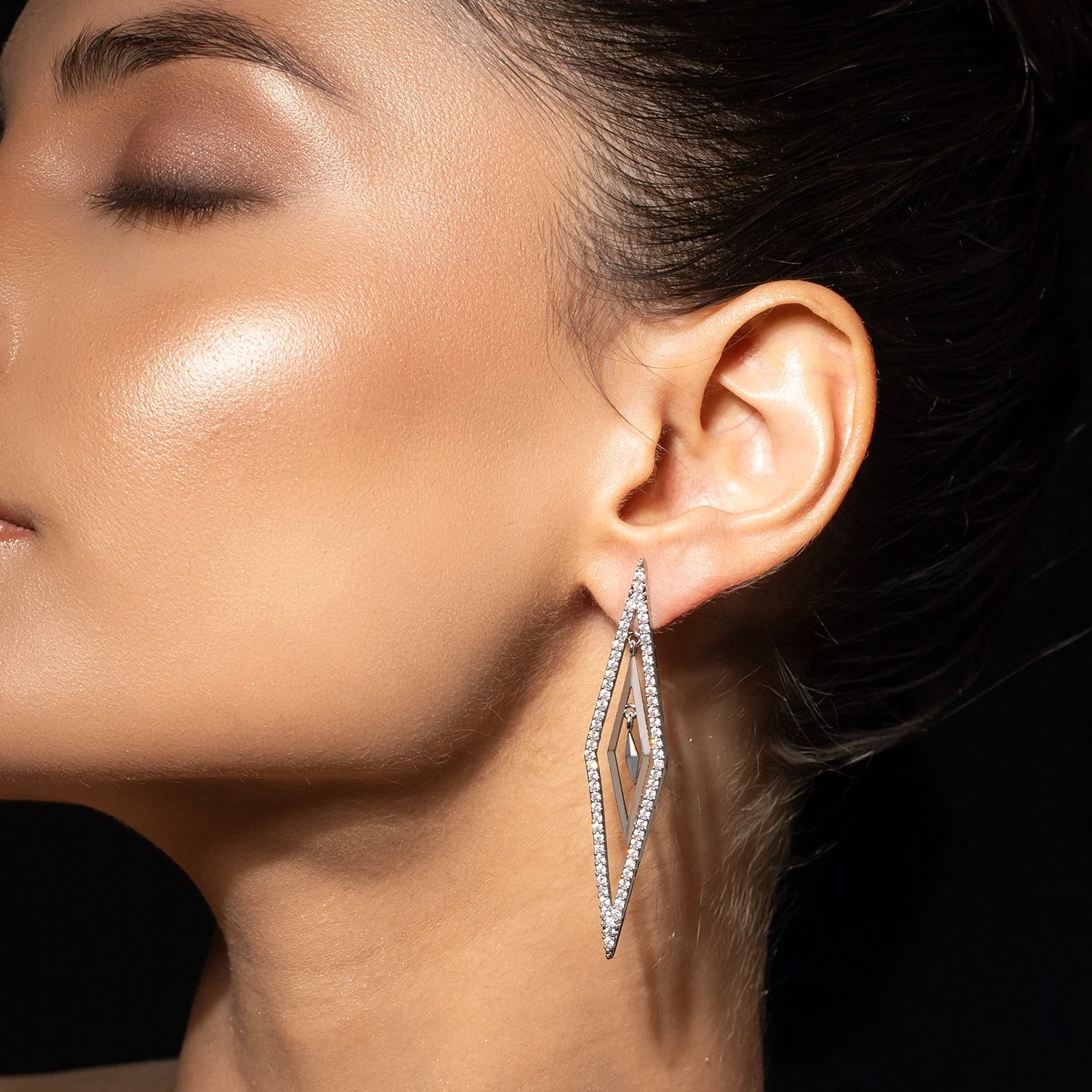 Halo Essence Rhombus Radiance Earrings - Image 2