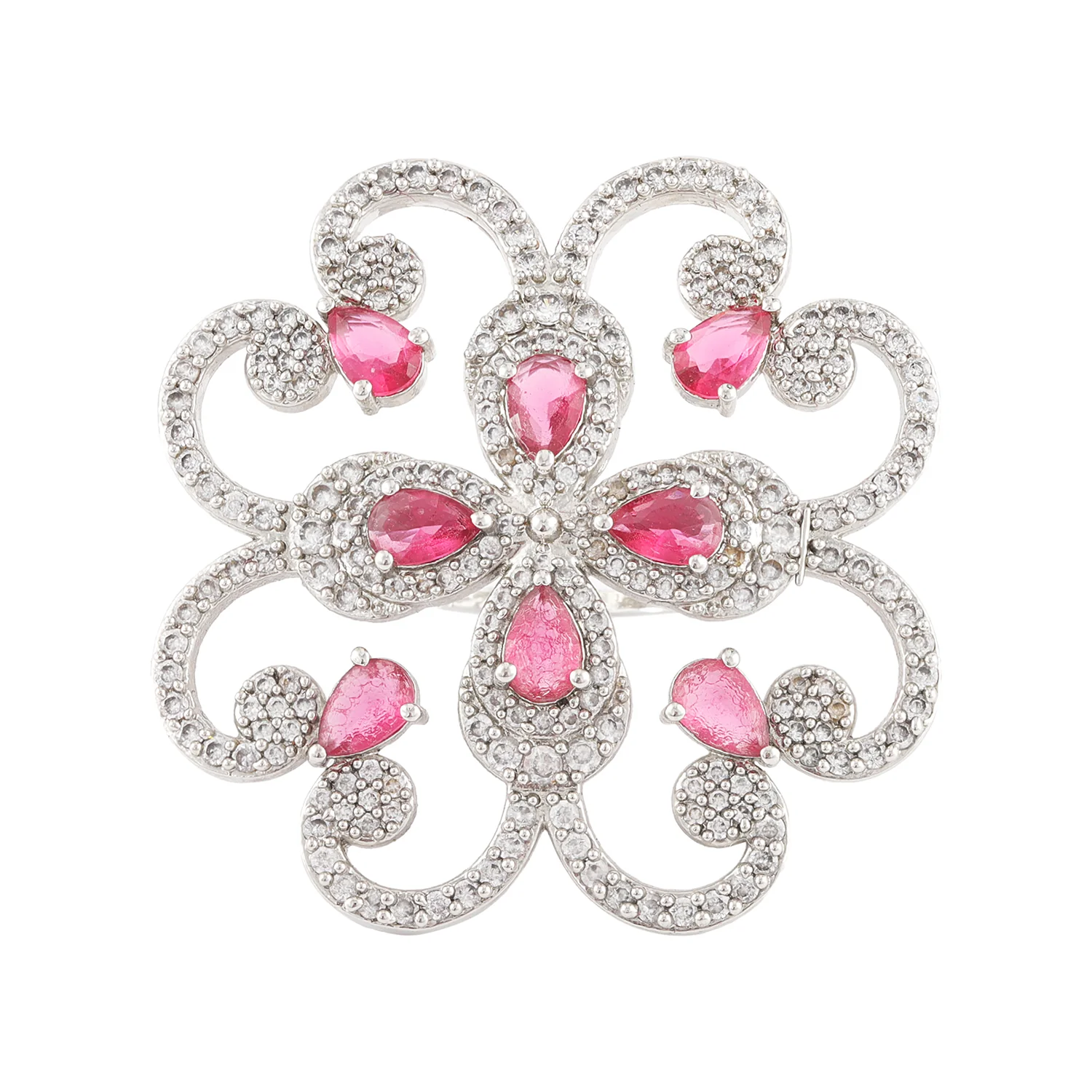 Halo Essence Statement Floral Halo Ring - Image 4