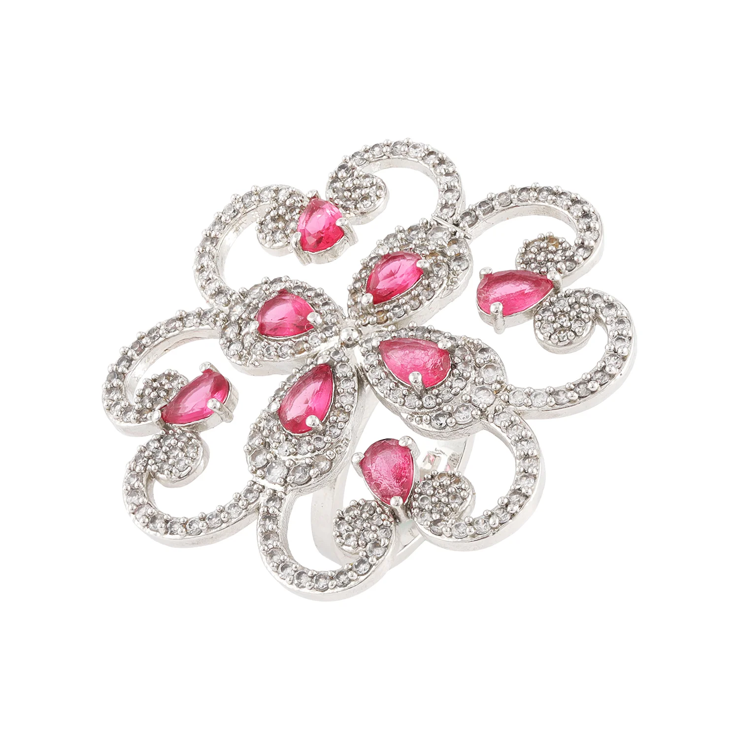 Halo Essence Statement Floral Halo Ring - Image 5
