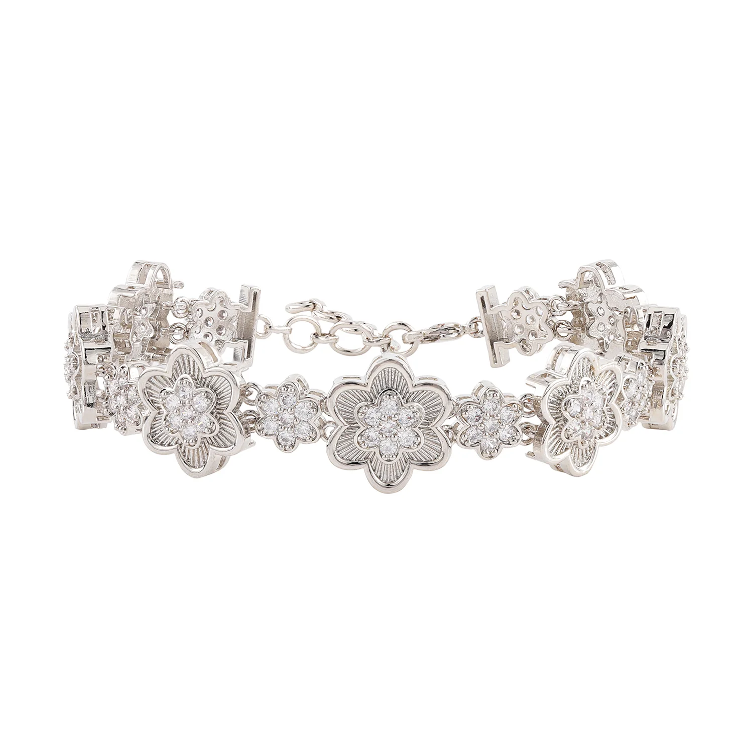 Halo Essence Studded Floral Bracelet - Image 3