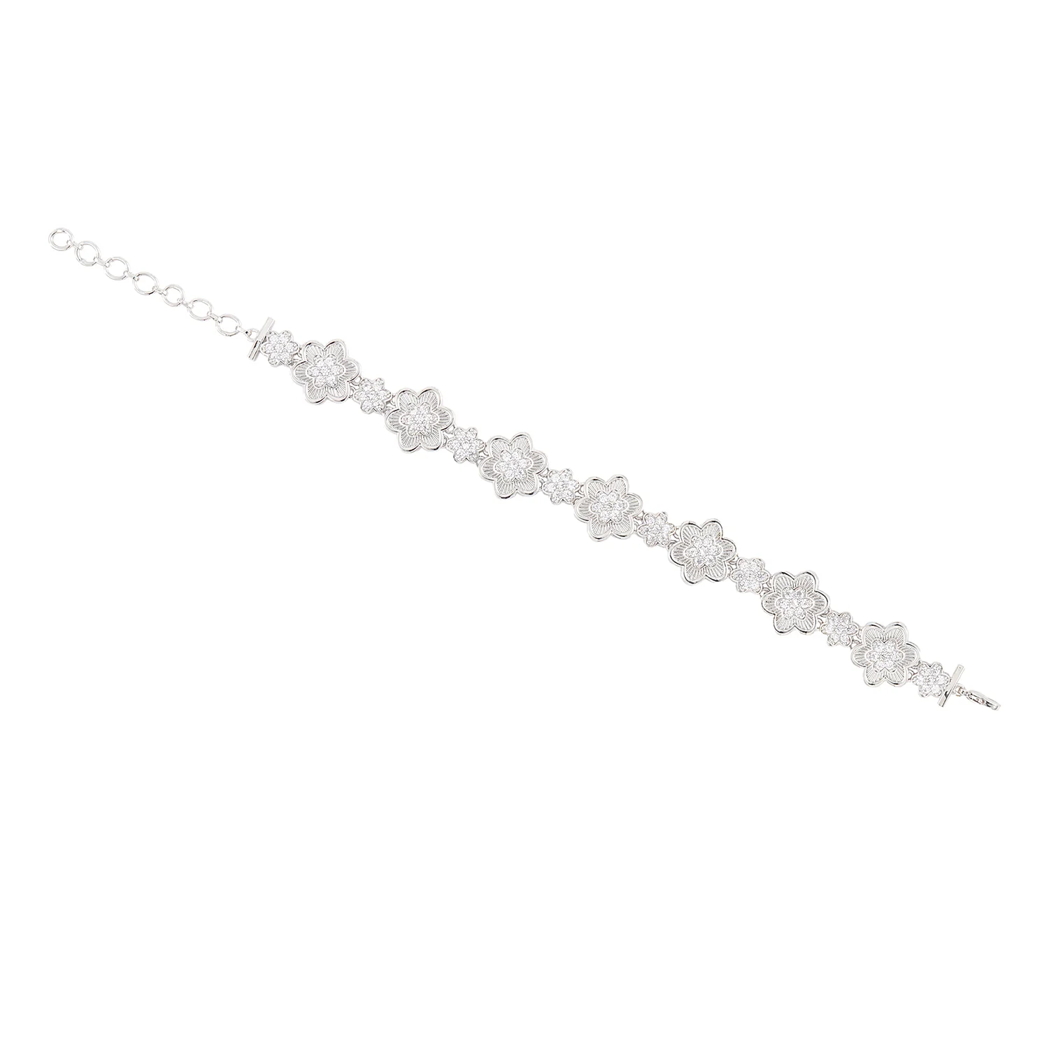 Halo Essence Studded Floral Bracelet - Image 4
