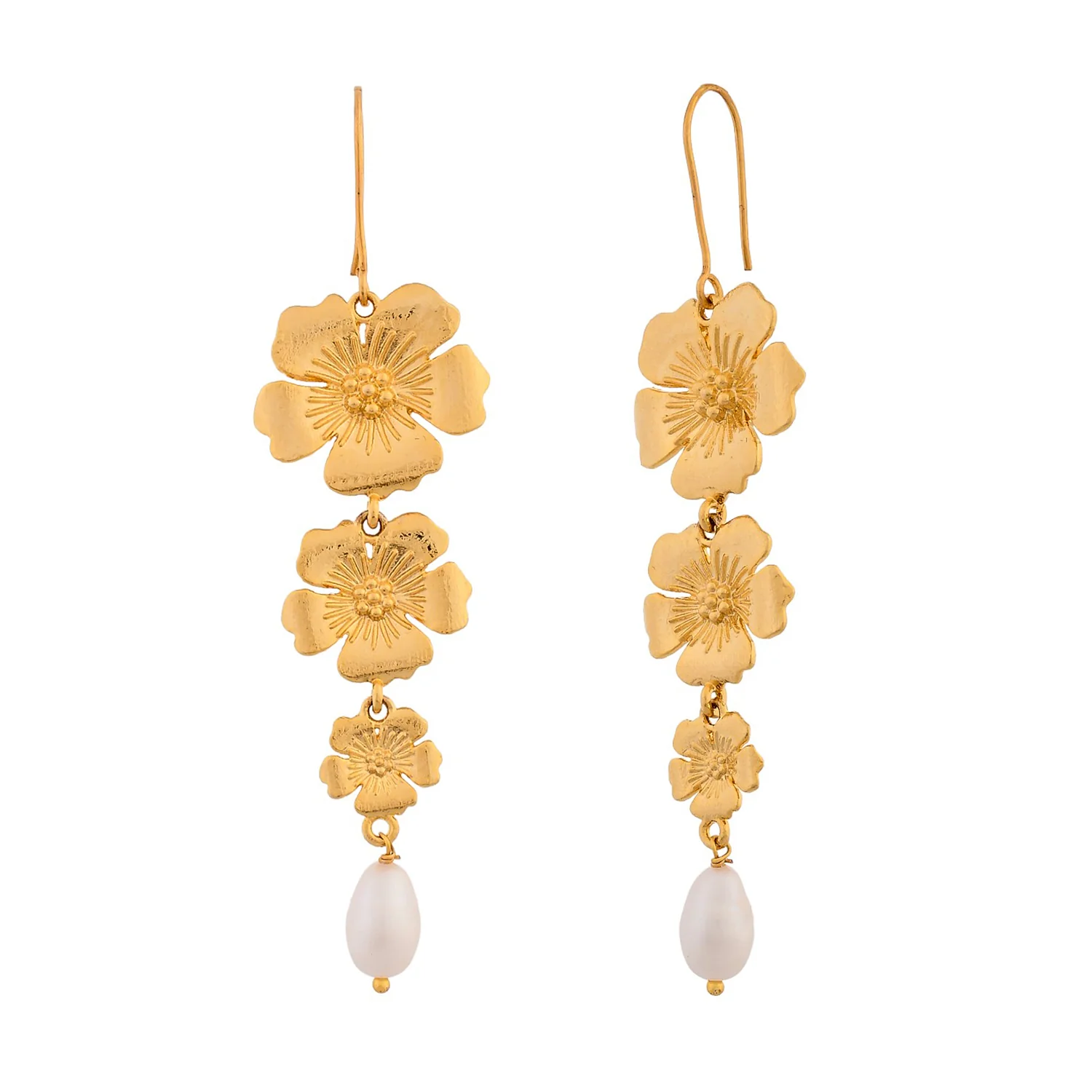 Hawaii Hibiscus Dangler Earrings - Image 3