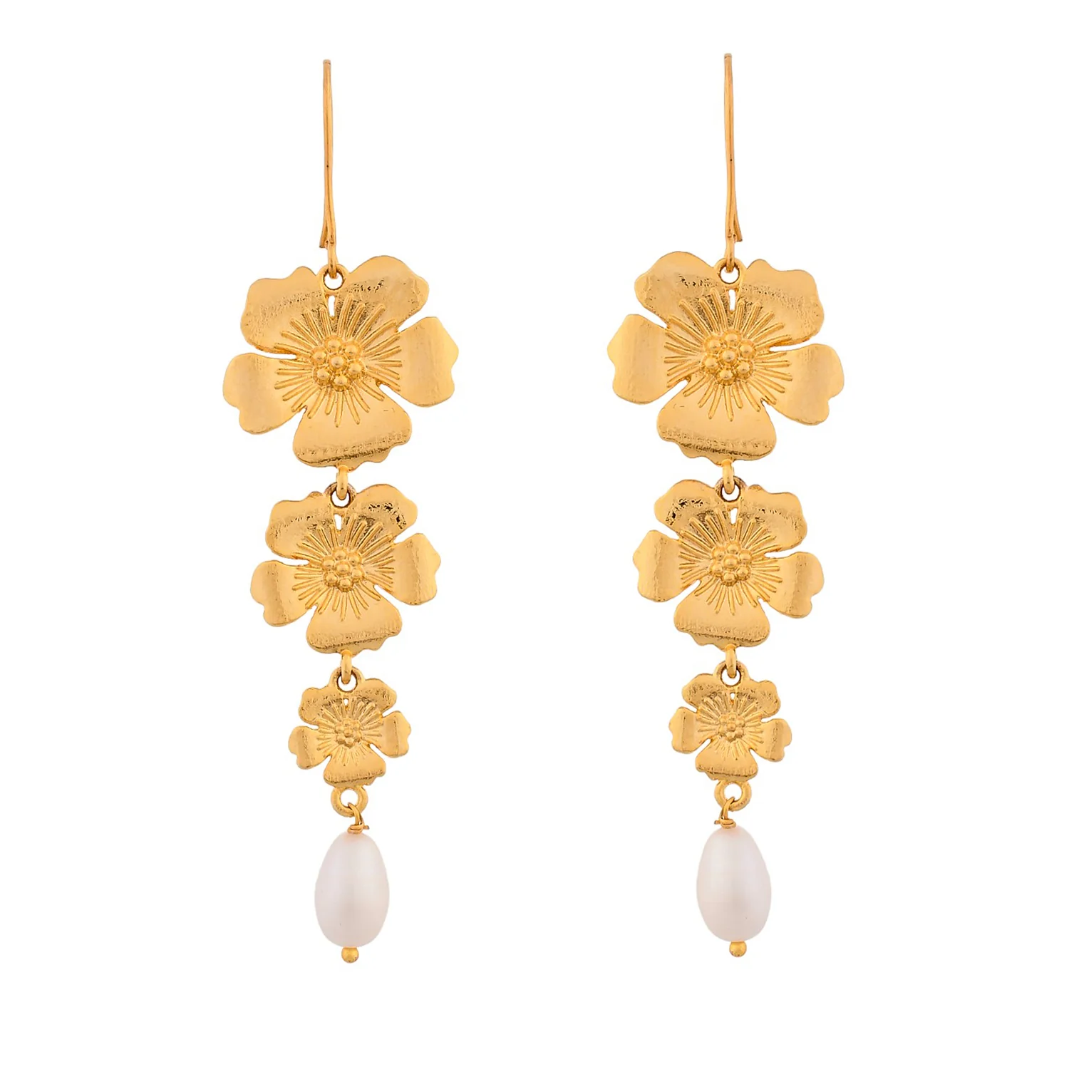 Hawaii Hibiscus Dangler Earrings - Image 4