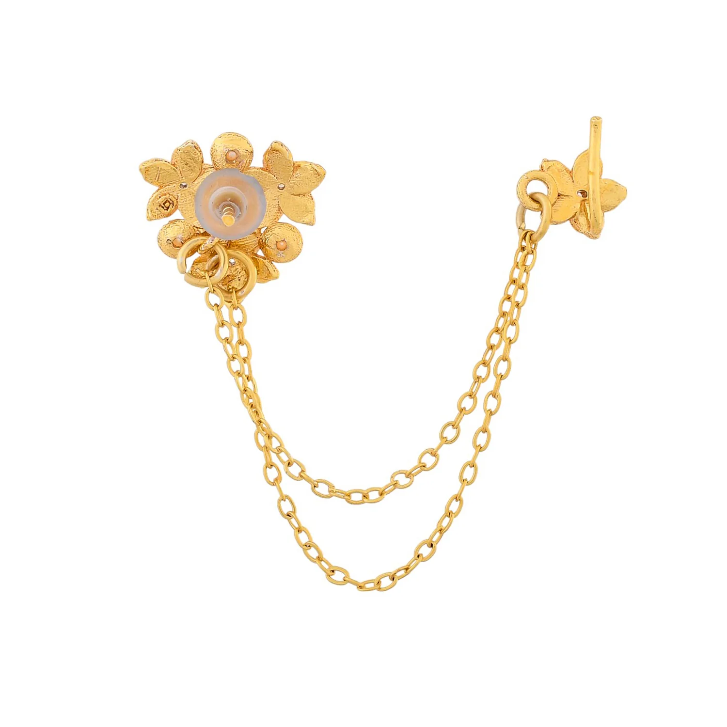 Hawaii Plumeria Pearl Bejoran Earrings - Image 5