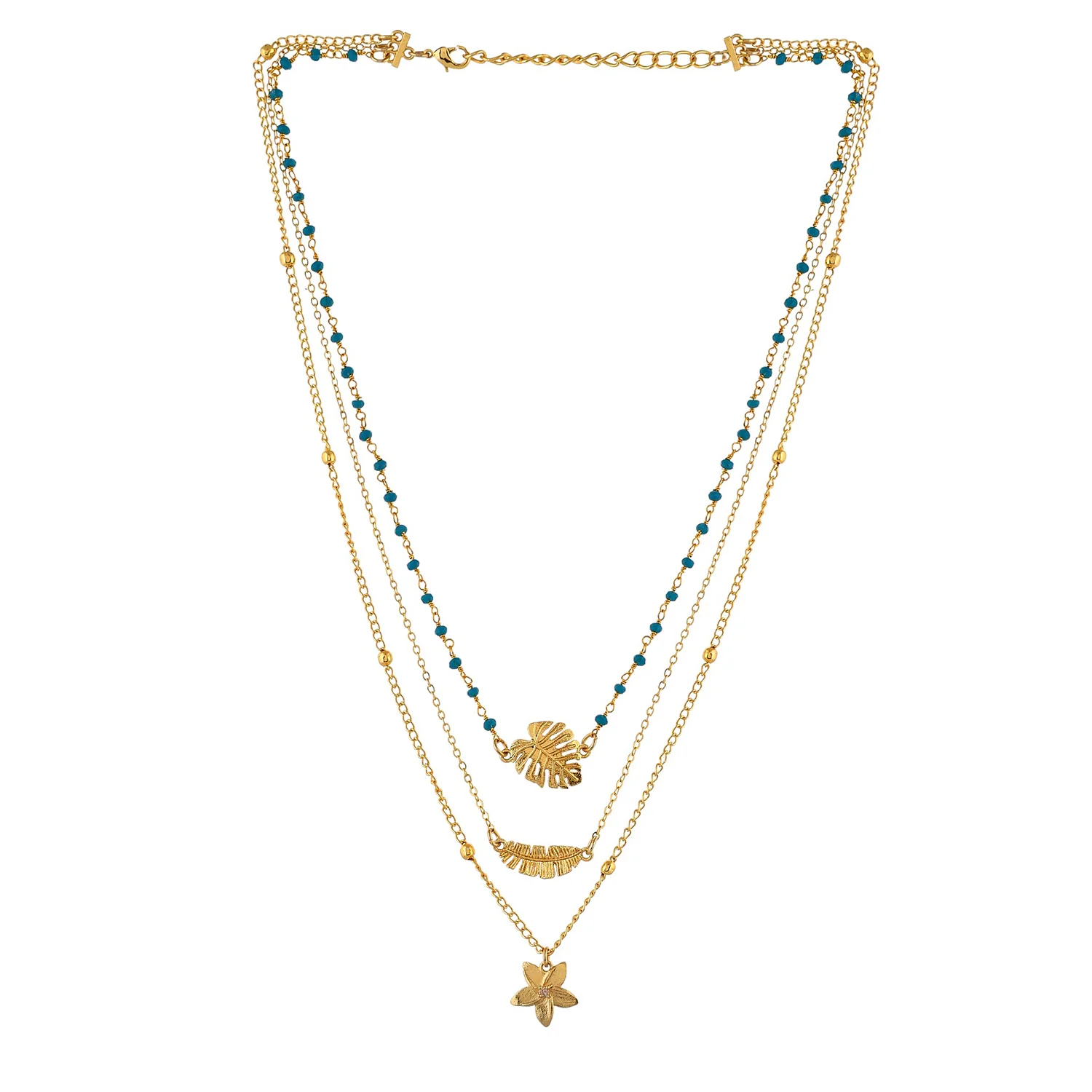 Hawaii Tropical Flora Multi-Layered Necklace - Image 4