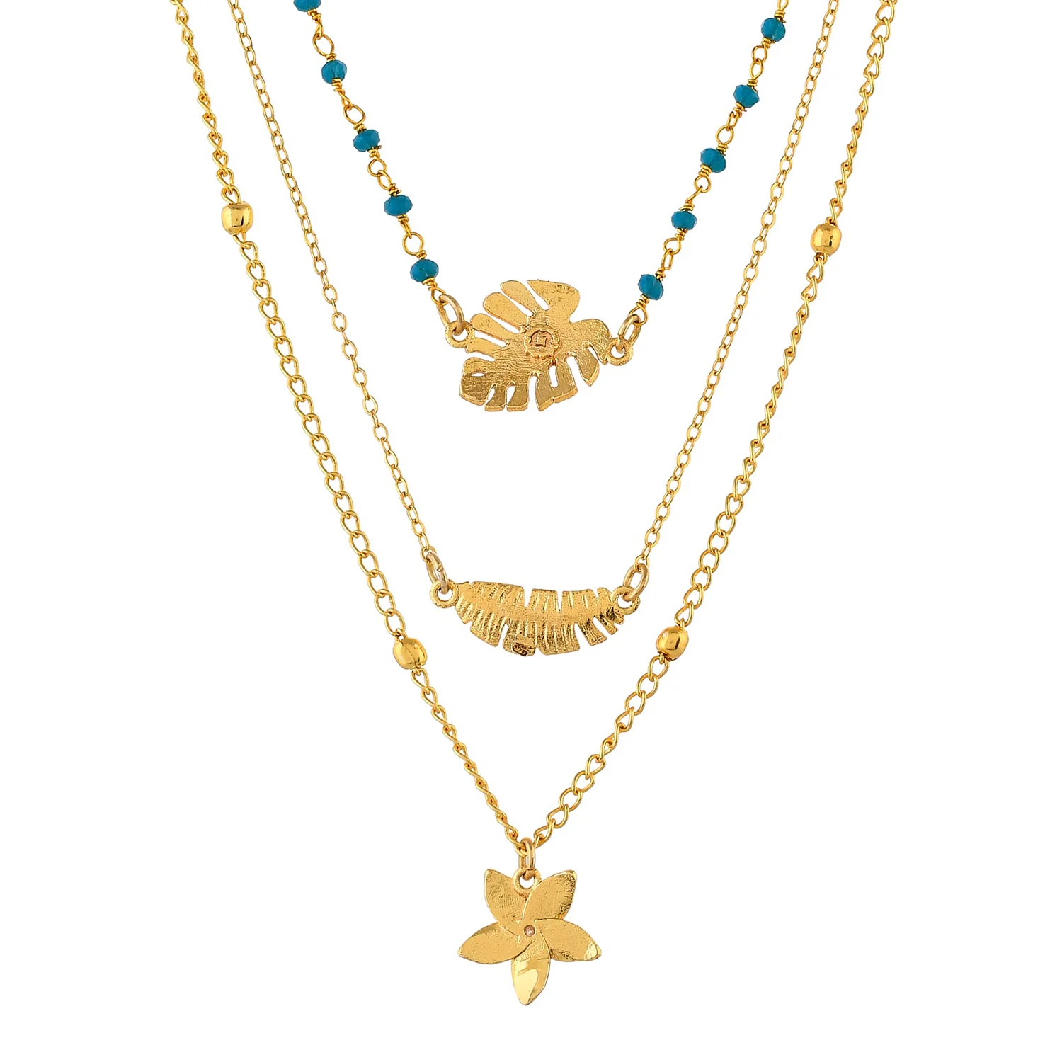 Hawaii Tropical Flora Multi-Layered Necklace - Image 5