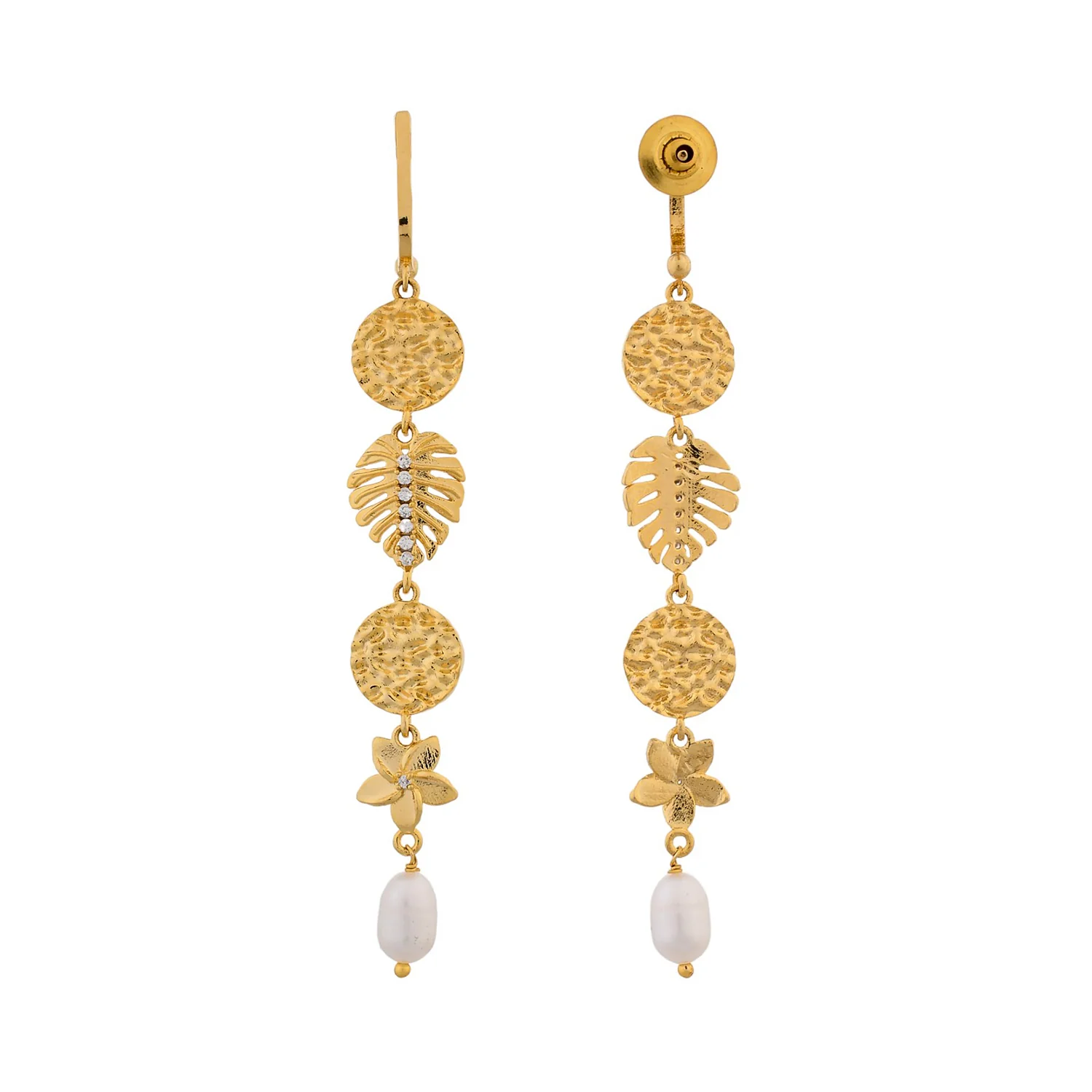Hawaii Tropical Flora Shoulder Duster Earrings - Image 5