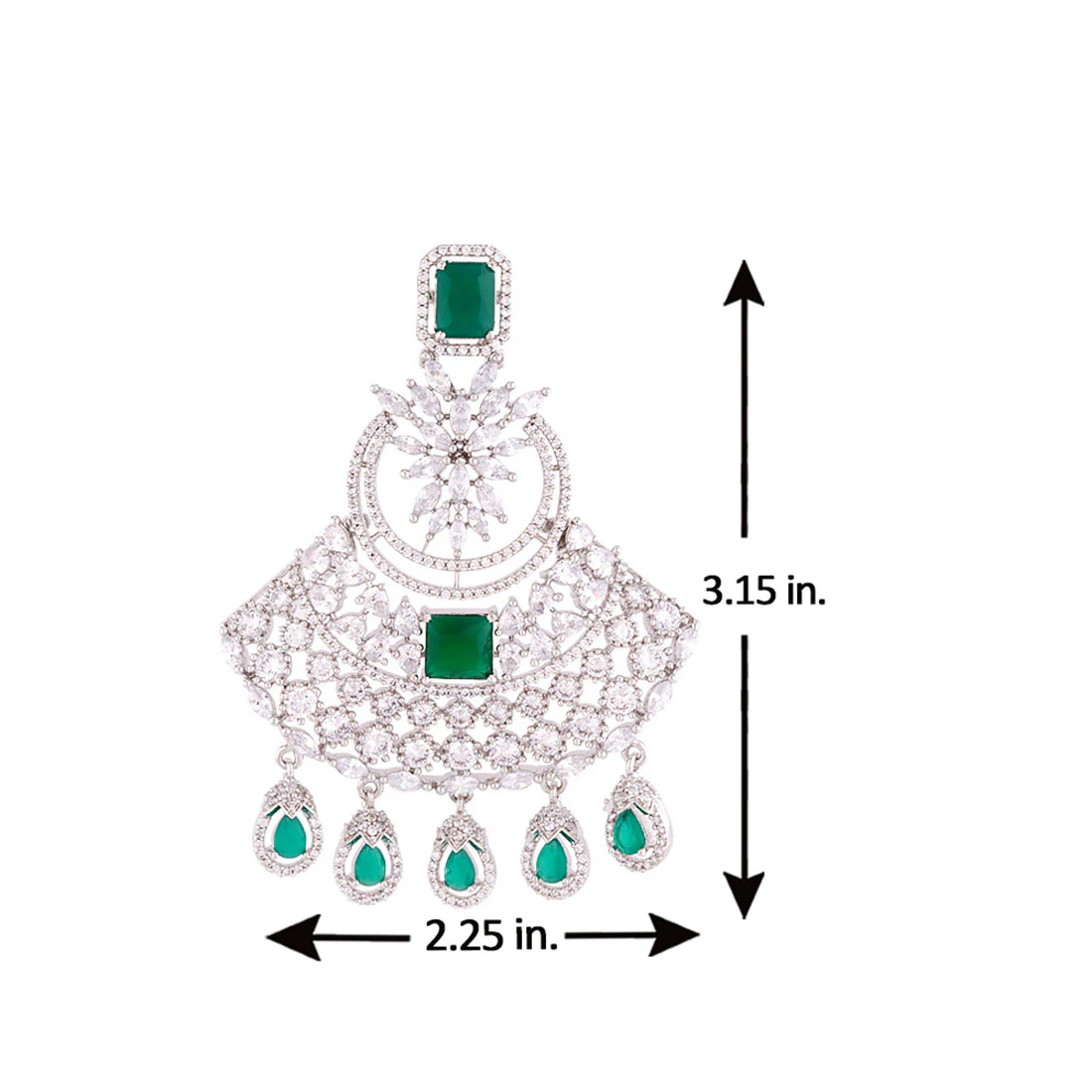 Heavily Embellished Drop Earrings - Image 5