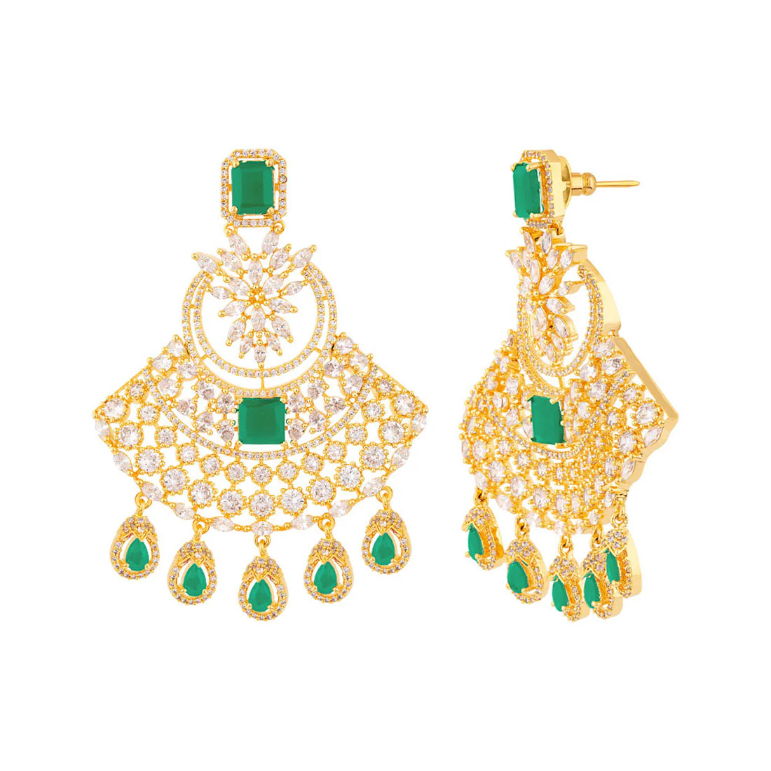 Heavily Embellished Ethnic Inspired Earrings - Image 3