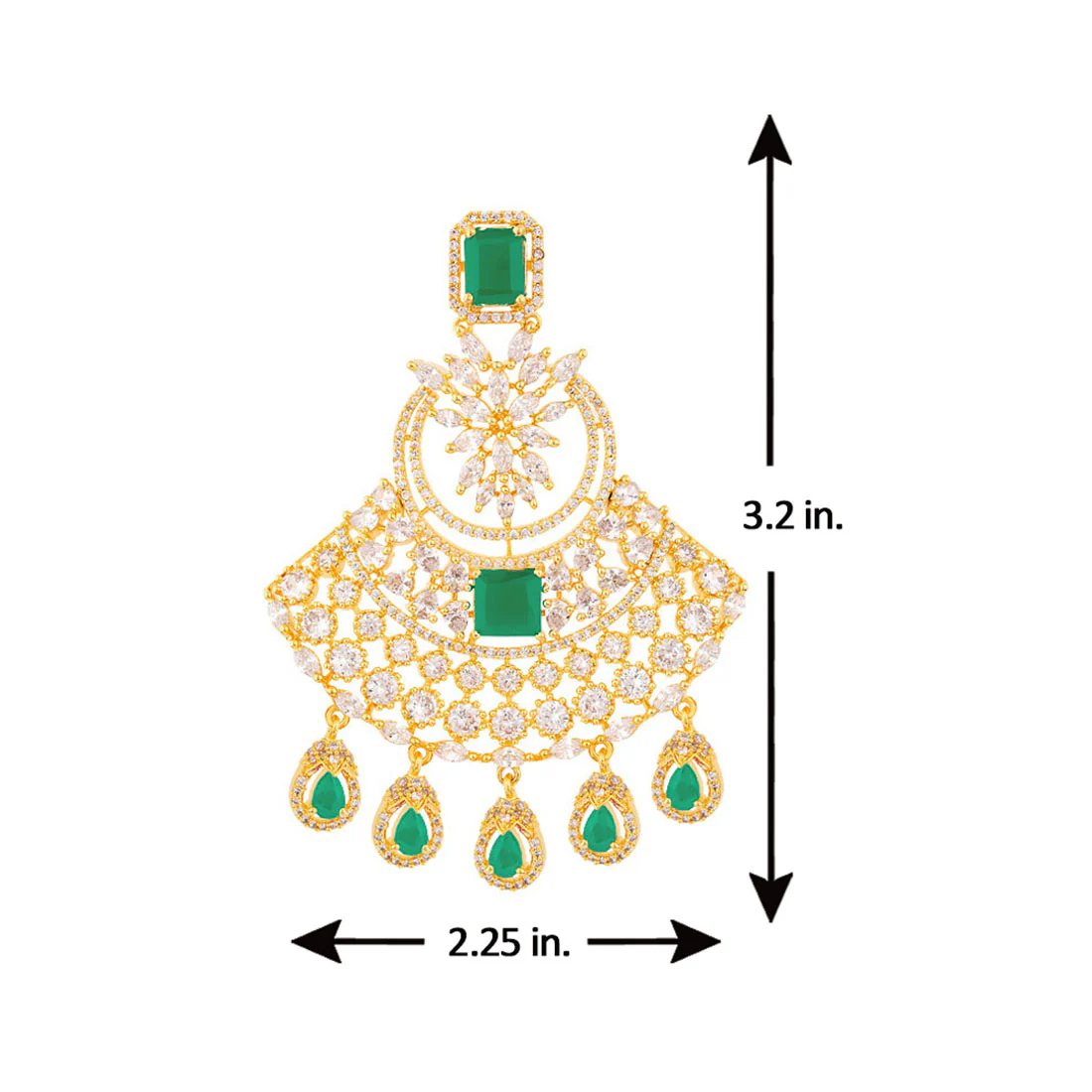 Heavily Embellished Ethnic Inspired Earrings - Image 4