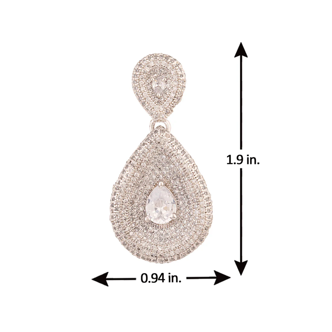 Heavily Embellished Teardrop Earrings - Image 5