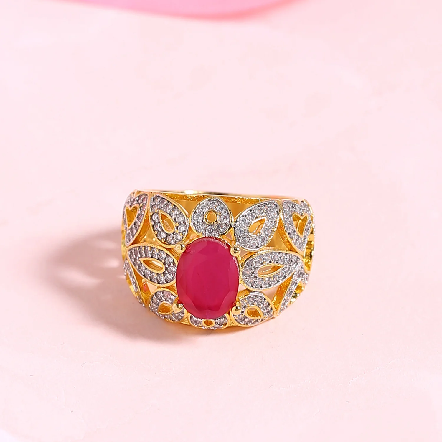 Heavily Embellished Women's Cocktail Ring