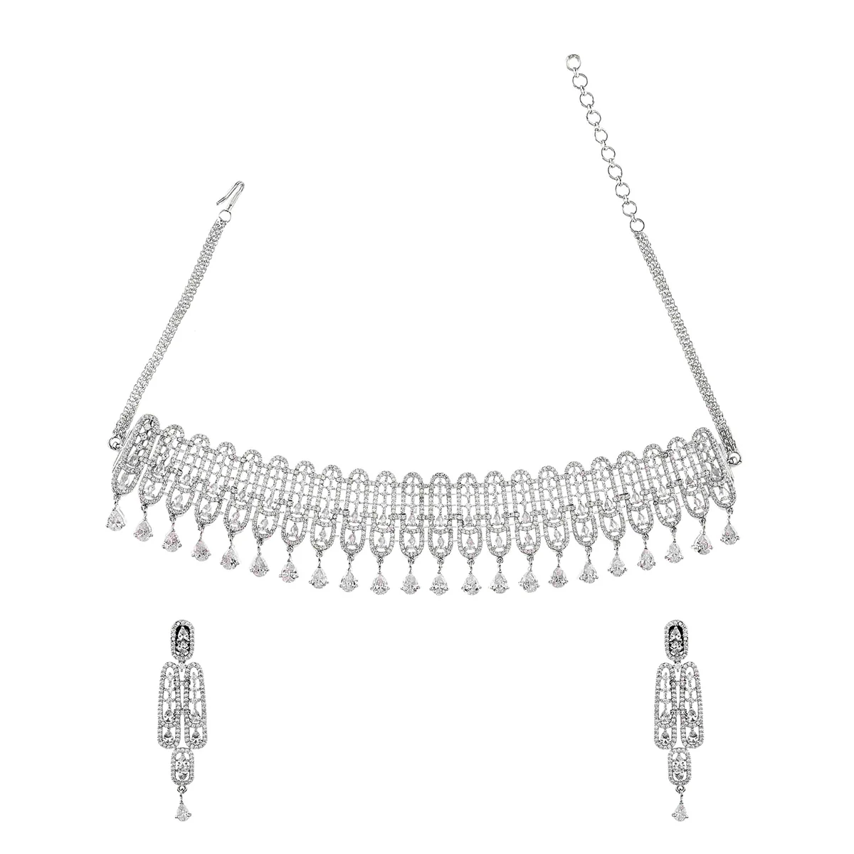 Sparkling Opulence Pear Cut Jewellery Set - Image 3