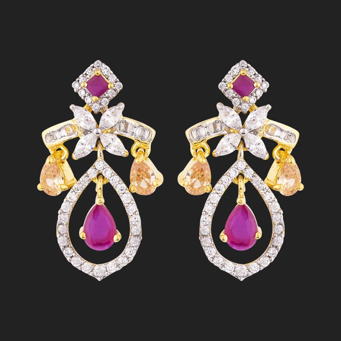 House of Royals Cocktail Drop Earrings - Image 3