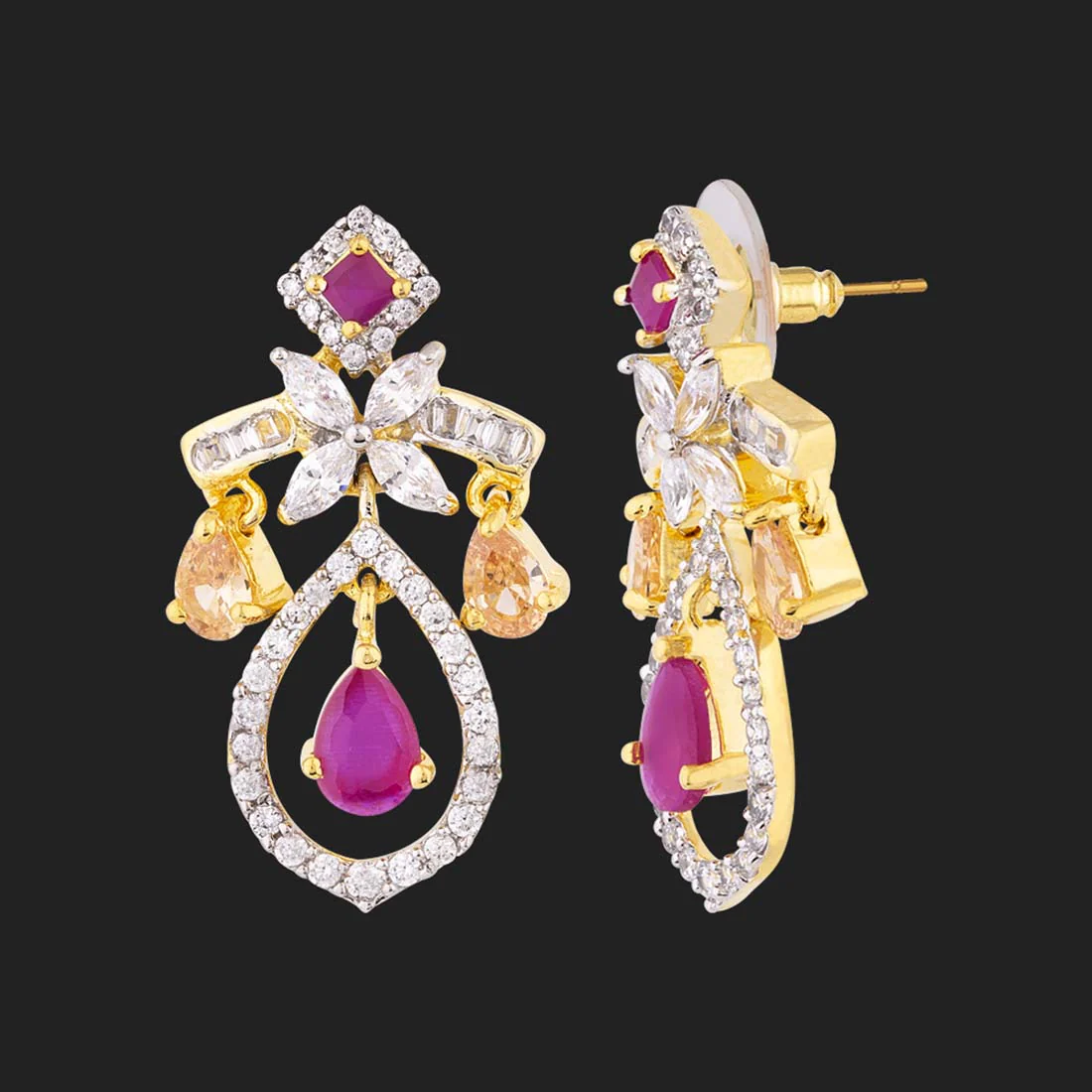 House of Royals Cocktail Drop Earrings - Image 4