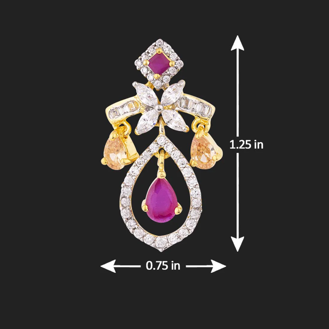 House of Royals Cocktail Drop Earrings - Image 5