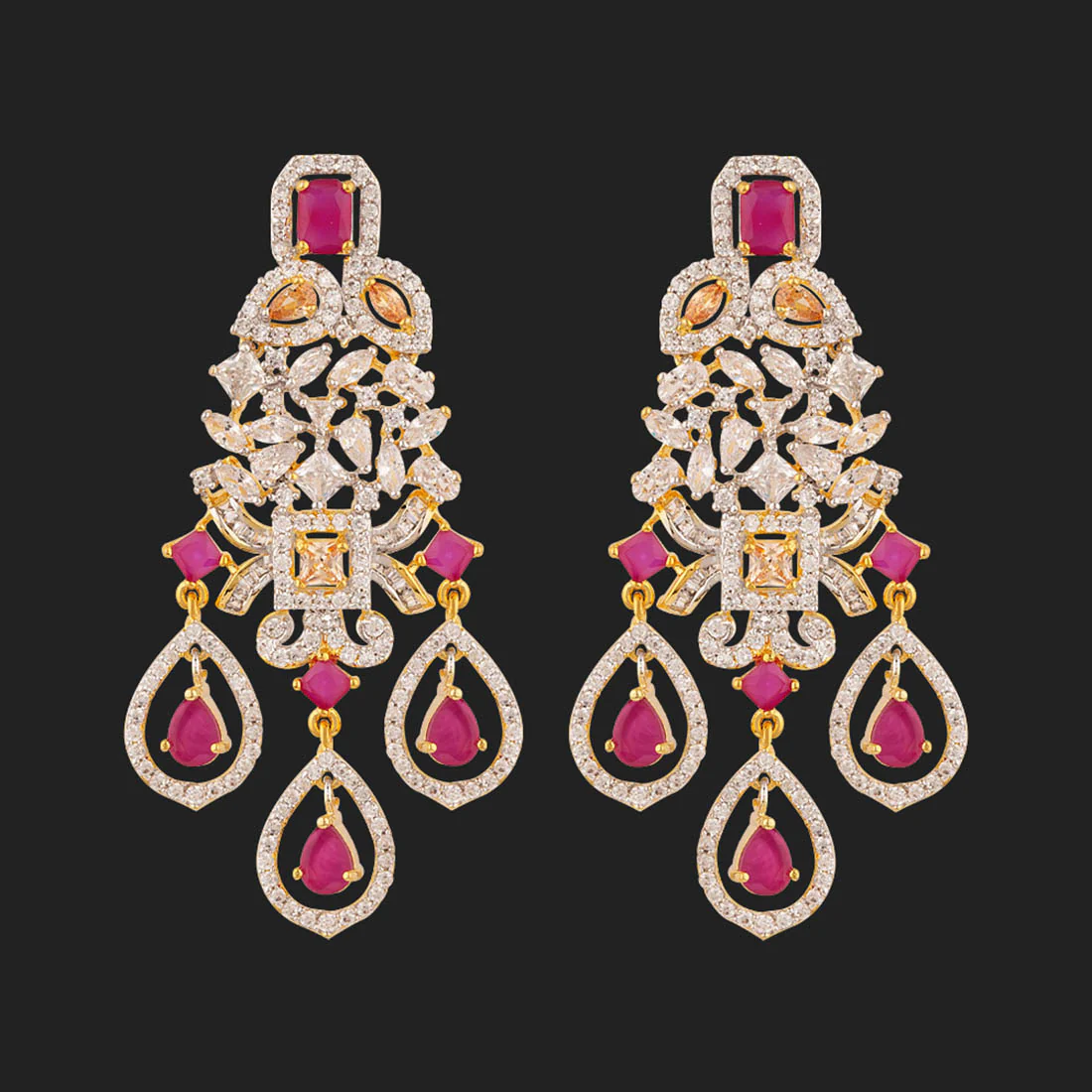 House of Royals Heavily Embellished Earrings - Image 3