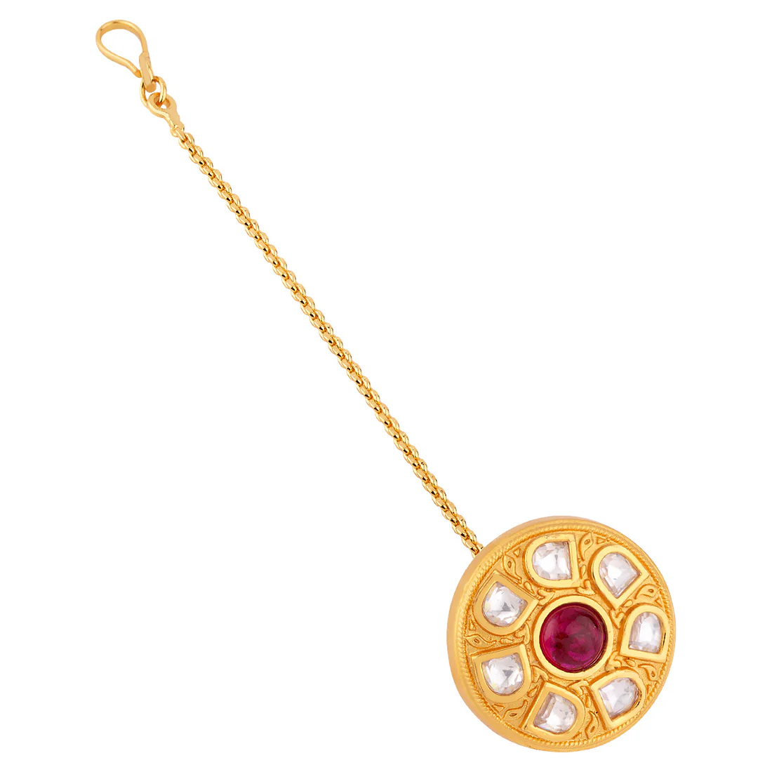 Indian Gold Toned Maang Tika - Image 4