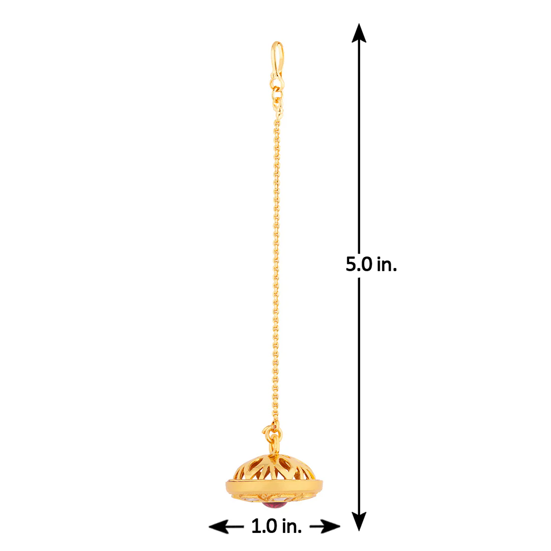 Indian Gold Toned Maang Tika - Image 6