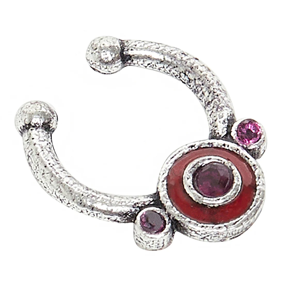 Indie Collectibles Oxidised Silver Adjustable Nose Clip - Image 5