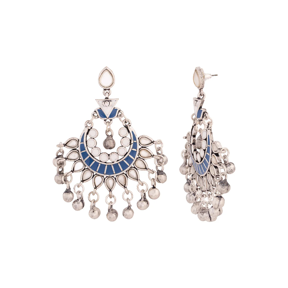 Indigo Affair Chandbali Earrings - Image 4
