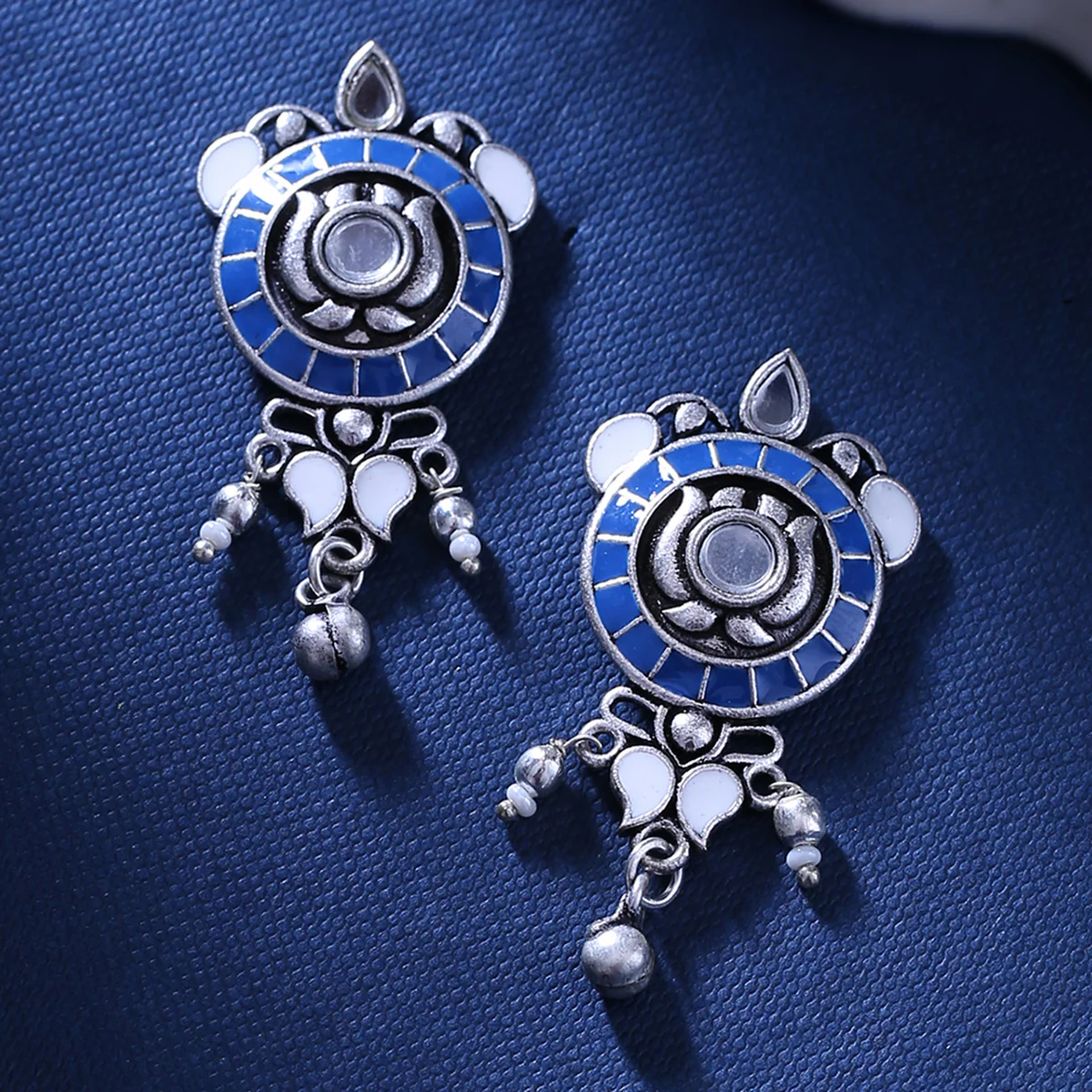 Indigo Affair Circles Drop Earrings