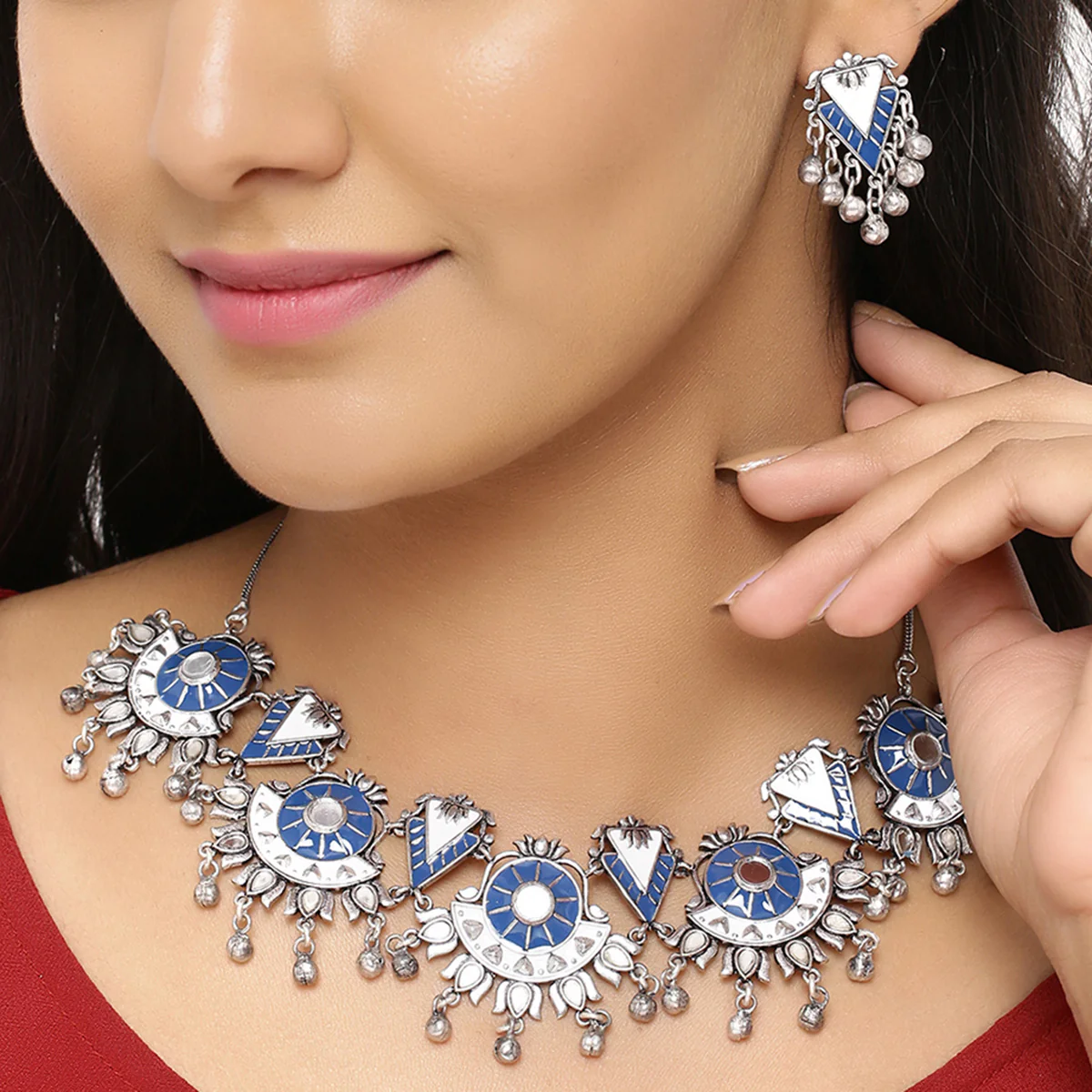 Indigo Affair Crescents and Circles Necklace Set - Image 2