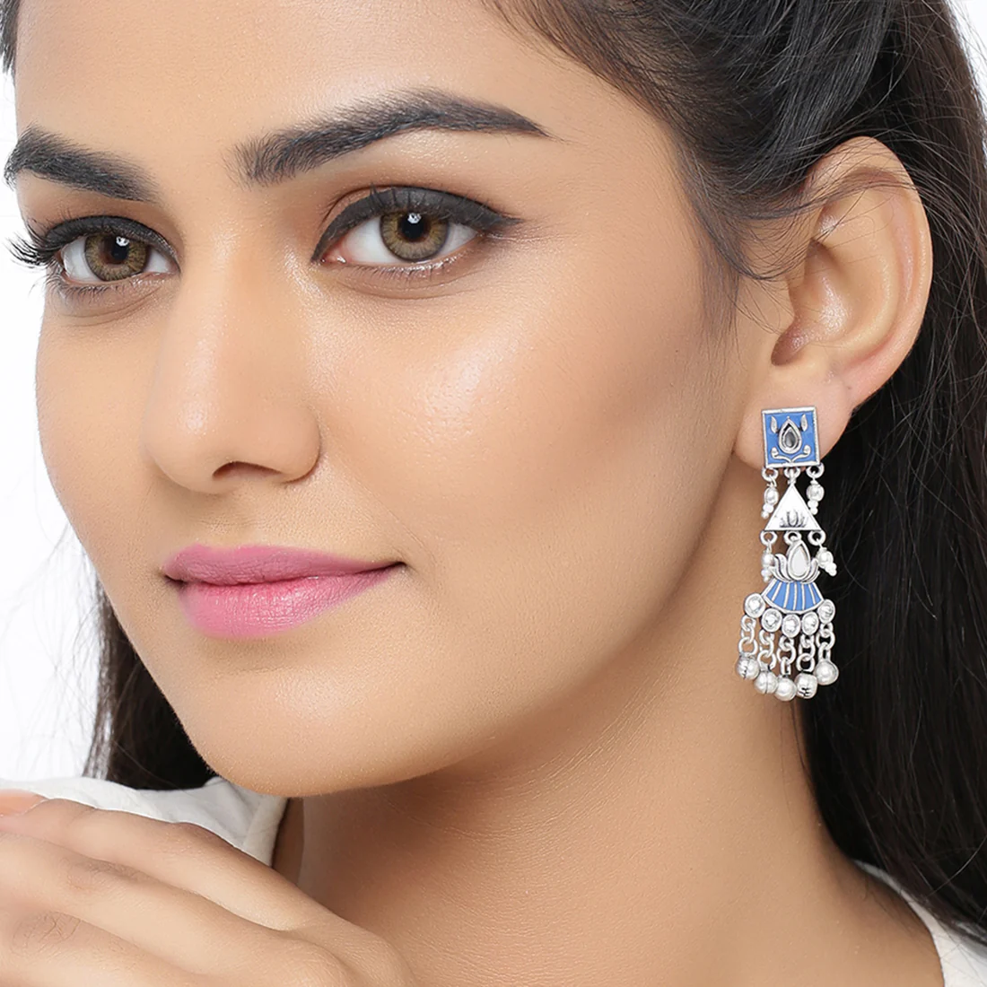Indigo Affair Ethnic Inspired Earrings - Image 2