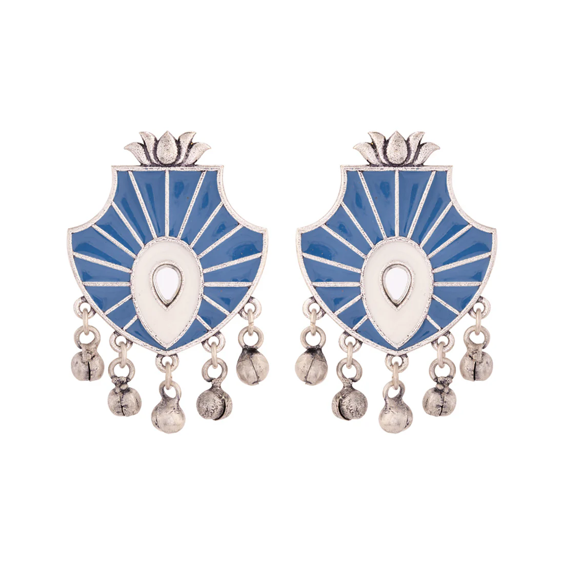 Indigo Affair Floral Inspired Stud Earrings - Image 3