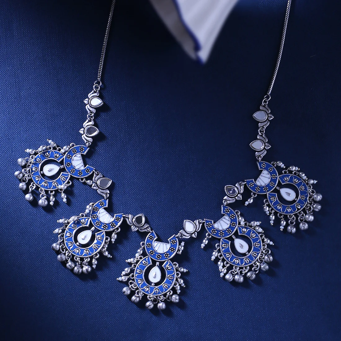 Indigo Affair Layered Semi-Circles Necklace