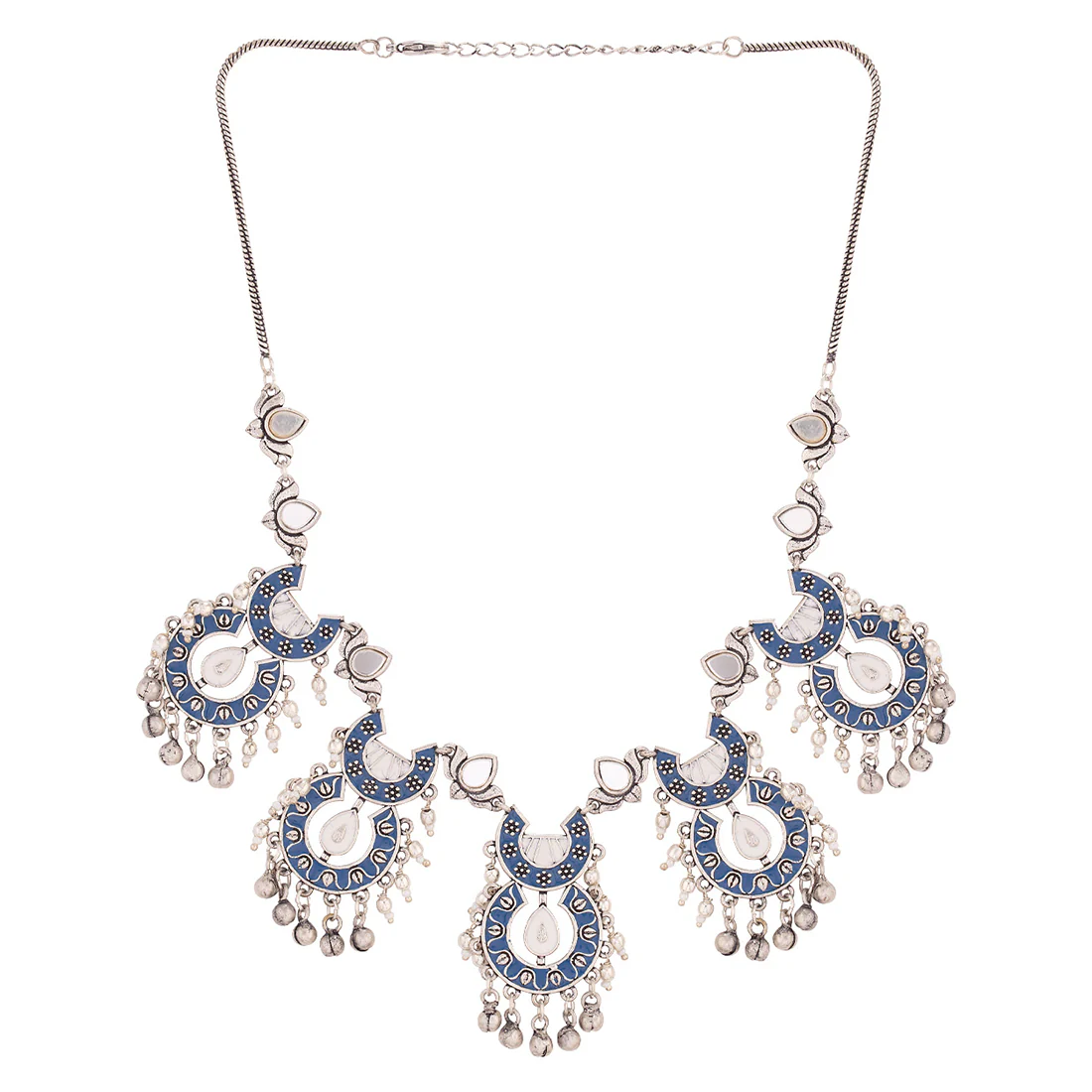 Indigo Affair Layered Semi-Circles Necklace - Image 4