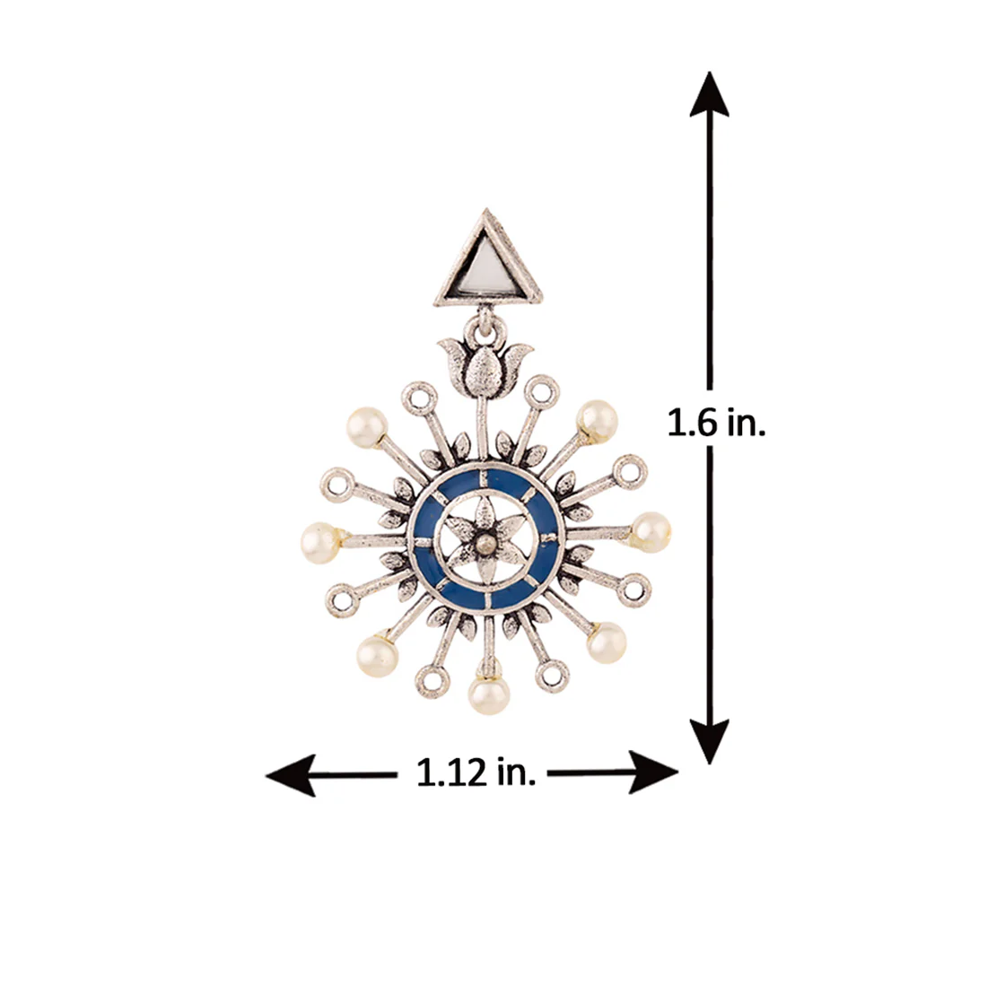Indigo Affair Pin Wheel Earrings - Image 5