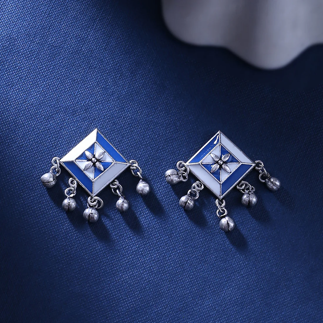 Indigo Affair Rangoli Inspired Stud Earrings