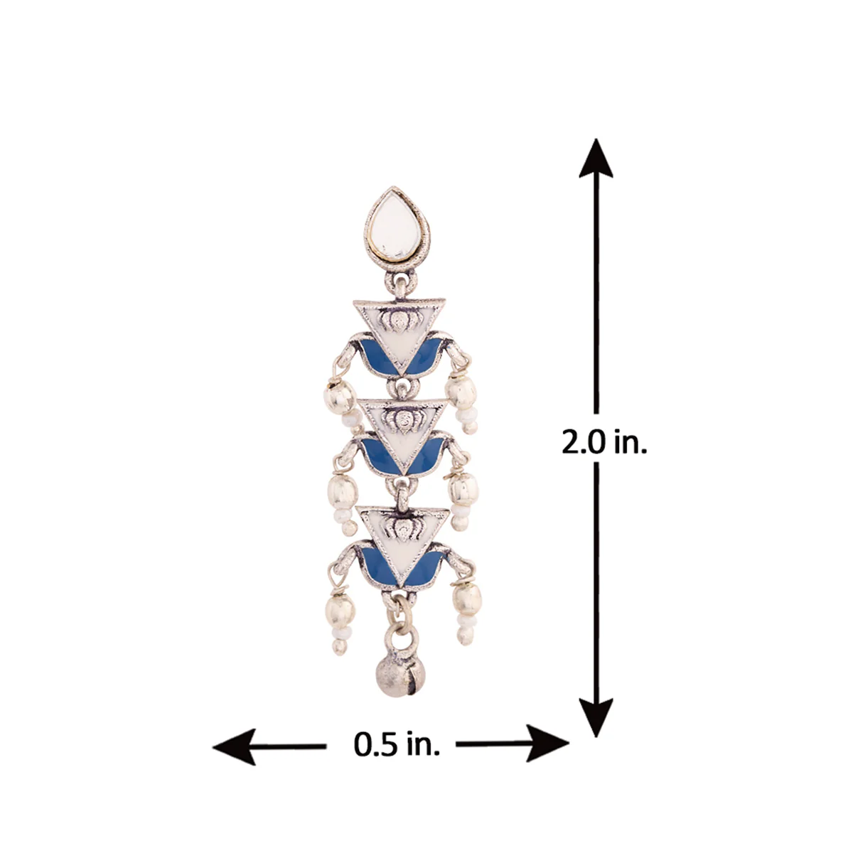 Indigo Affair Triangles Drop Earrings - Image 5