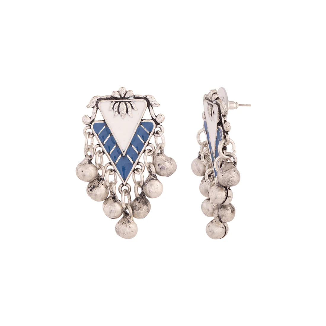 Indigo Affair Triangles Stud Earrings - Image 4
