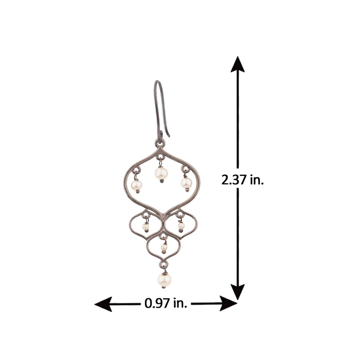 Jaali Pearl Ethnic Drop Earrings - Image 5