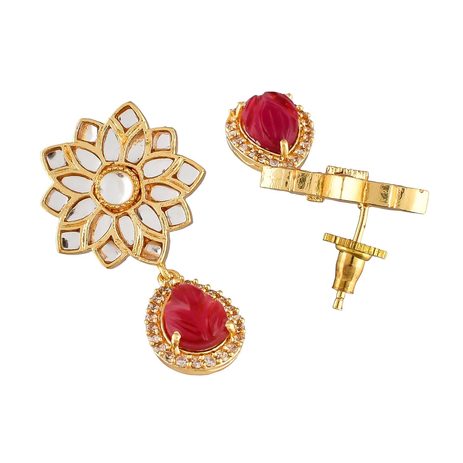 Heer Jasmaira Layered Pendant Necklace Set - Image 7