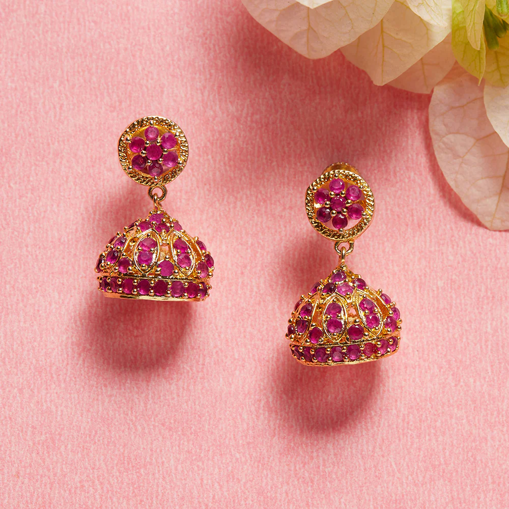 Jhumki Style Earrings Drop With Pearls