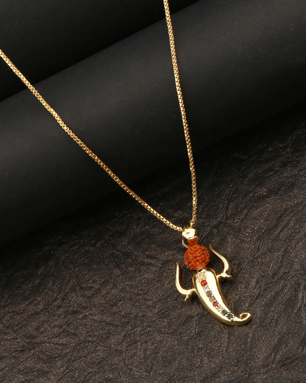 Kailasha Ganesha Rudraksha Pendant With Chain