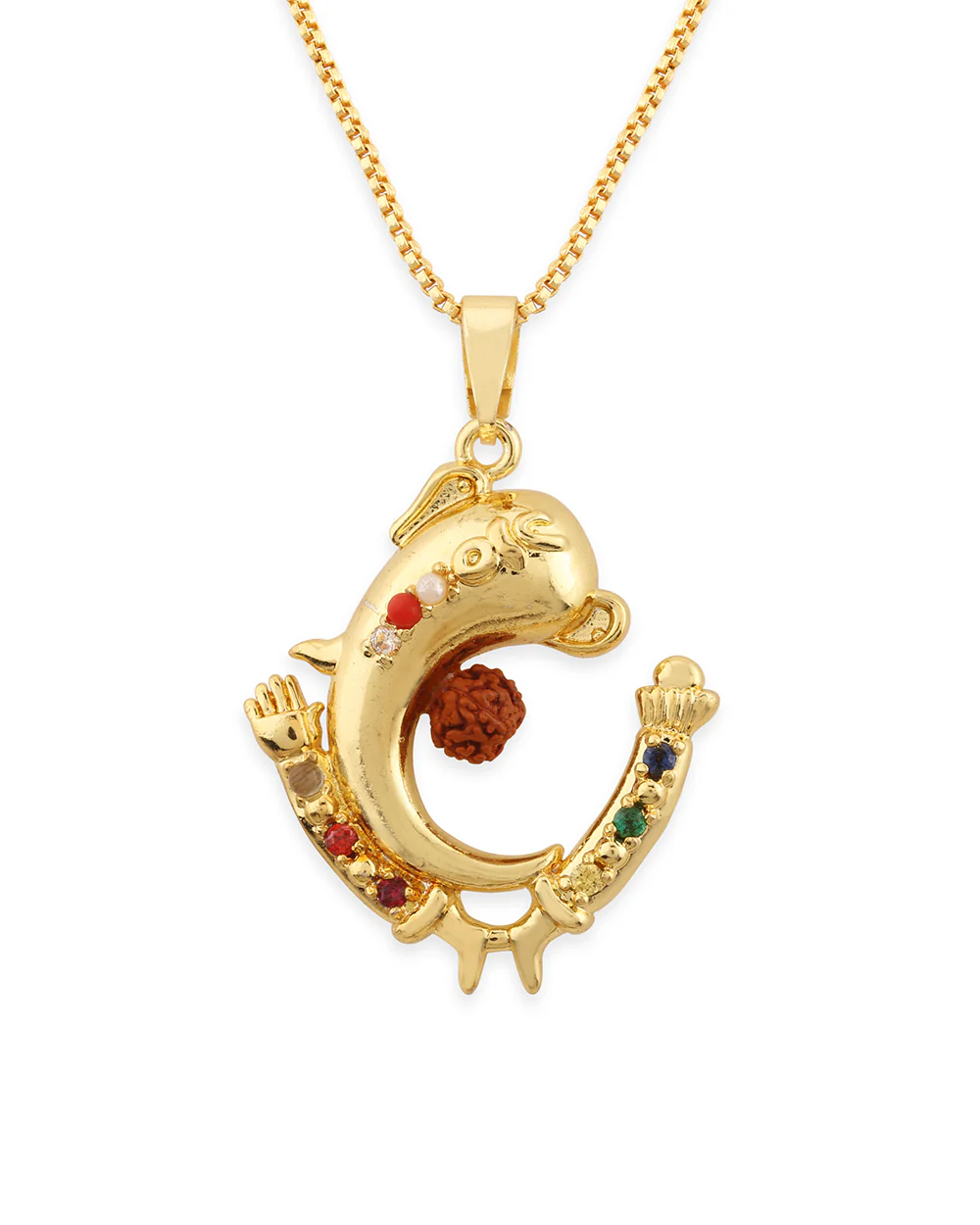 Kailasha Ganesha Rudraksha Pendant With Chain - Image 2