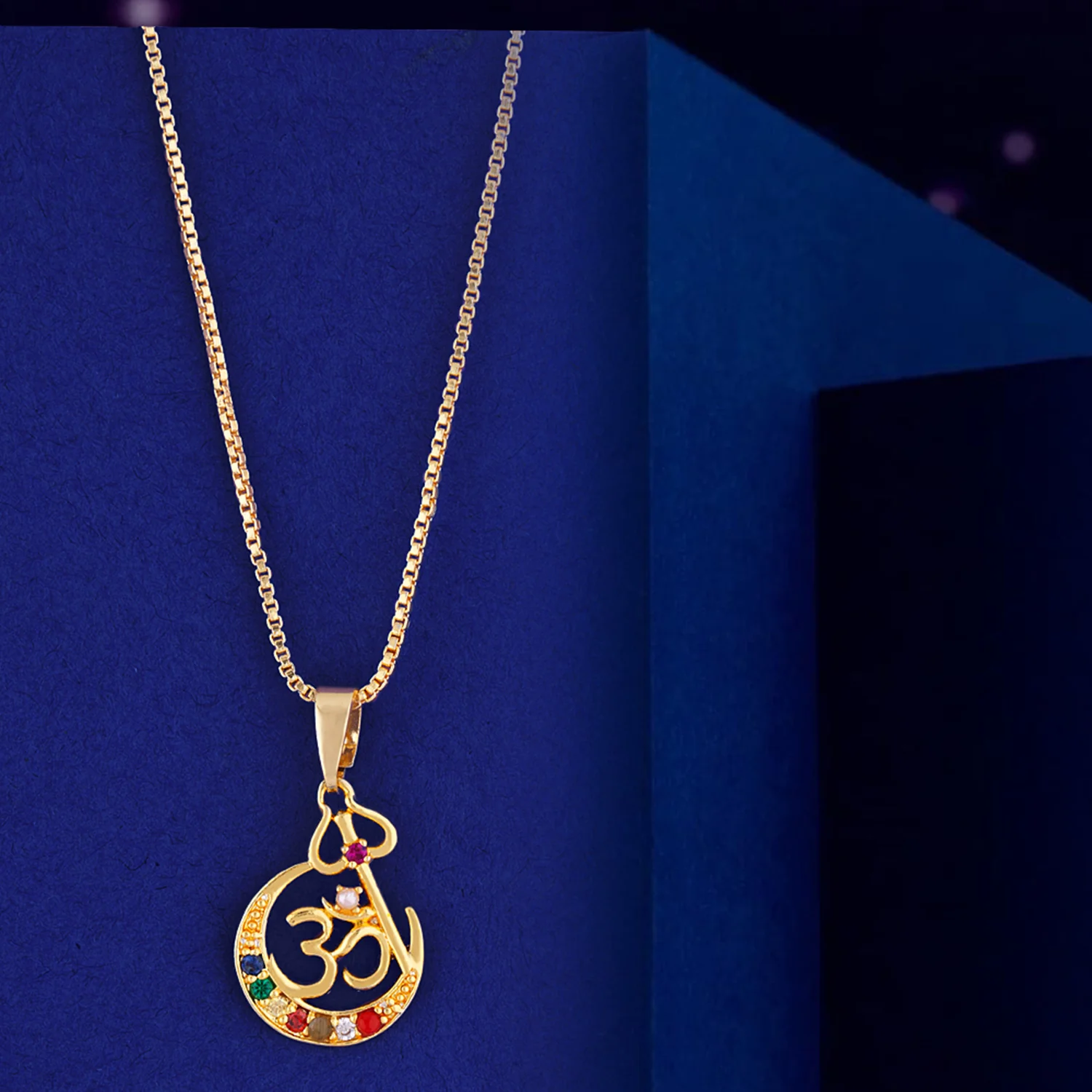 Kailasha OM and Trishul Pendant